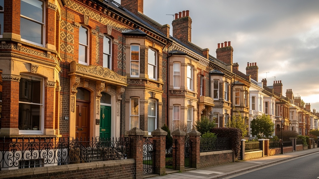 Victorian terraced houses in UK requiring measured building survey for renovation